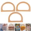 Handcrafted Wooden Handle Bag Handle Bag Accessory Wooden Root Handle Wooden Semicircle Handle
