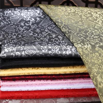 National Style Ancient Costume Hanfu Horse Skirt Silk Fabric Chinese Style Fish Pattern Jacquard Silk Satin Fabric