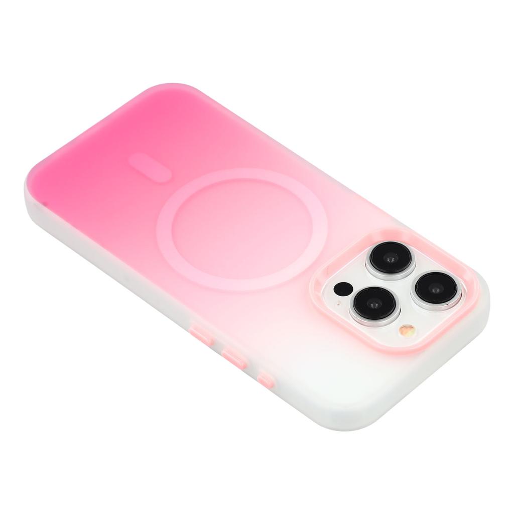 For iPhone 15 Pro Case Compatible with MagSafe Gradient Frosted Design PC + TPU Phone Cover