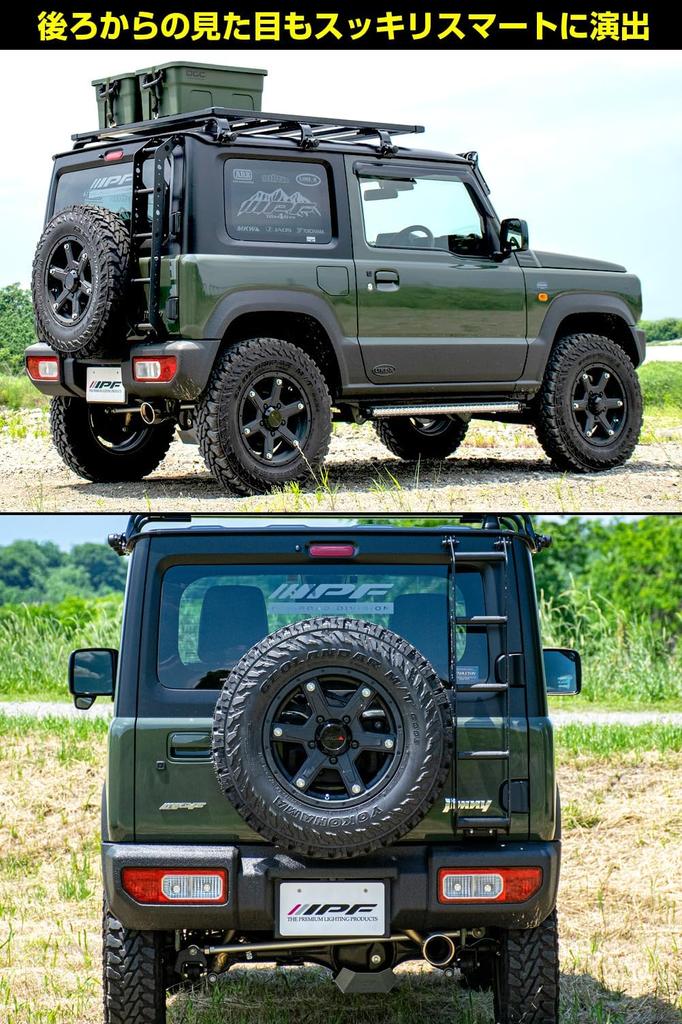 IPF EXP Rear Ladder Jimny JB64 Jimny Sierra JB74 Specially Designed Made In Japan No Assembly Required Structure Aluminum Lightweight Vehicle
