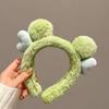 Lovely Frog Eyes Headbands Soft Plush Wrapped  For Women Wash Face Makeup Elastic Hair Band Headwrap Hair Accessories