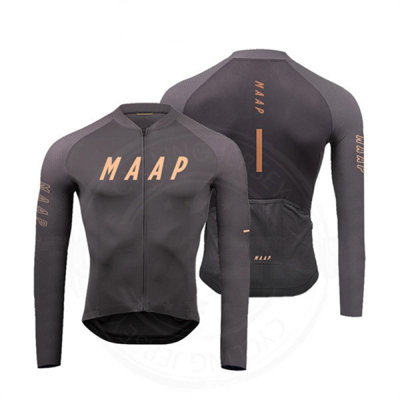 Mens Long Sleeve Cycling Jersey Spring Autumn Winter Breathable Quick Dry Polyester Bike Shirt Road Mountain Biking