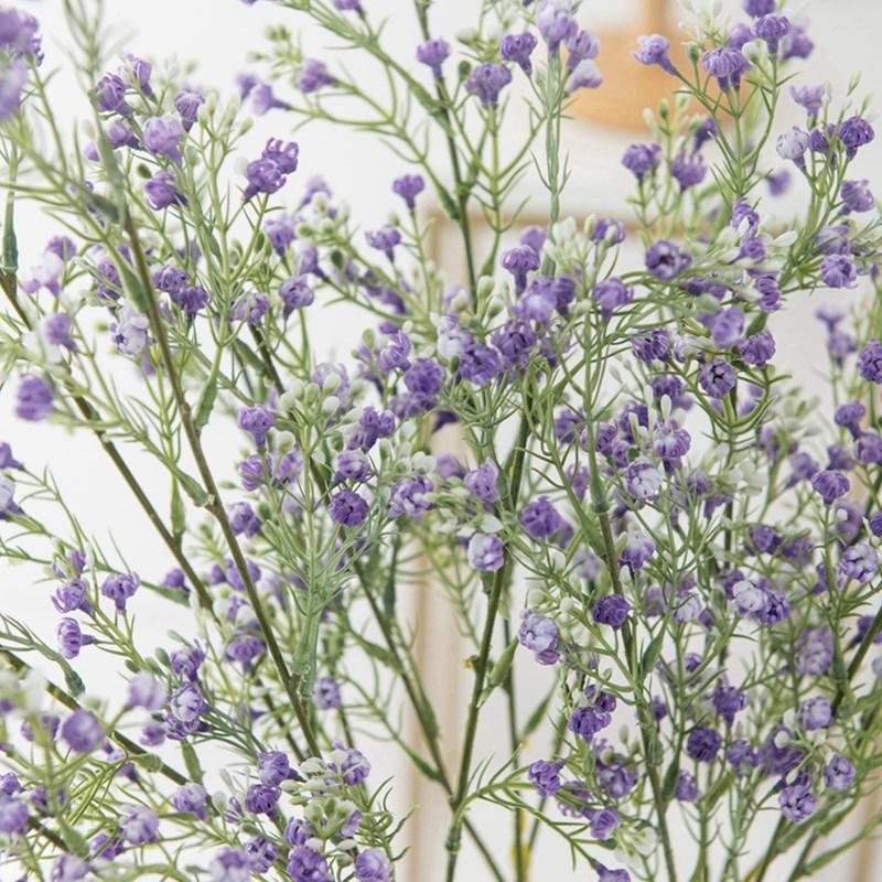 Purple Gypsophila Artificial Flowers For Wedding Home Decor DIY Bridal Bouquet Indoor Outdoor Christmas Craft Wreath Accessories