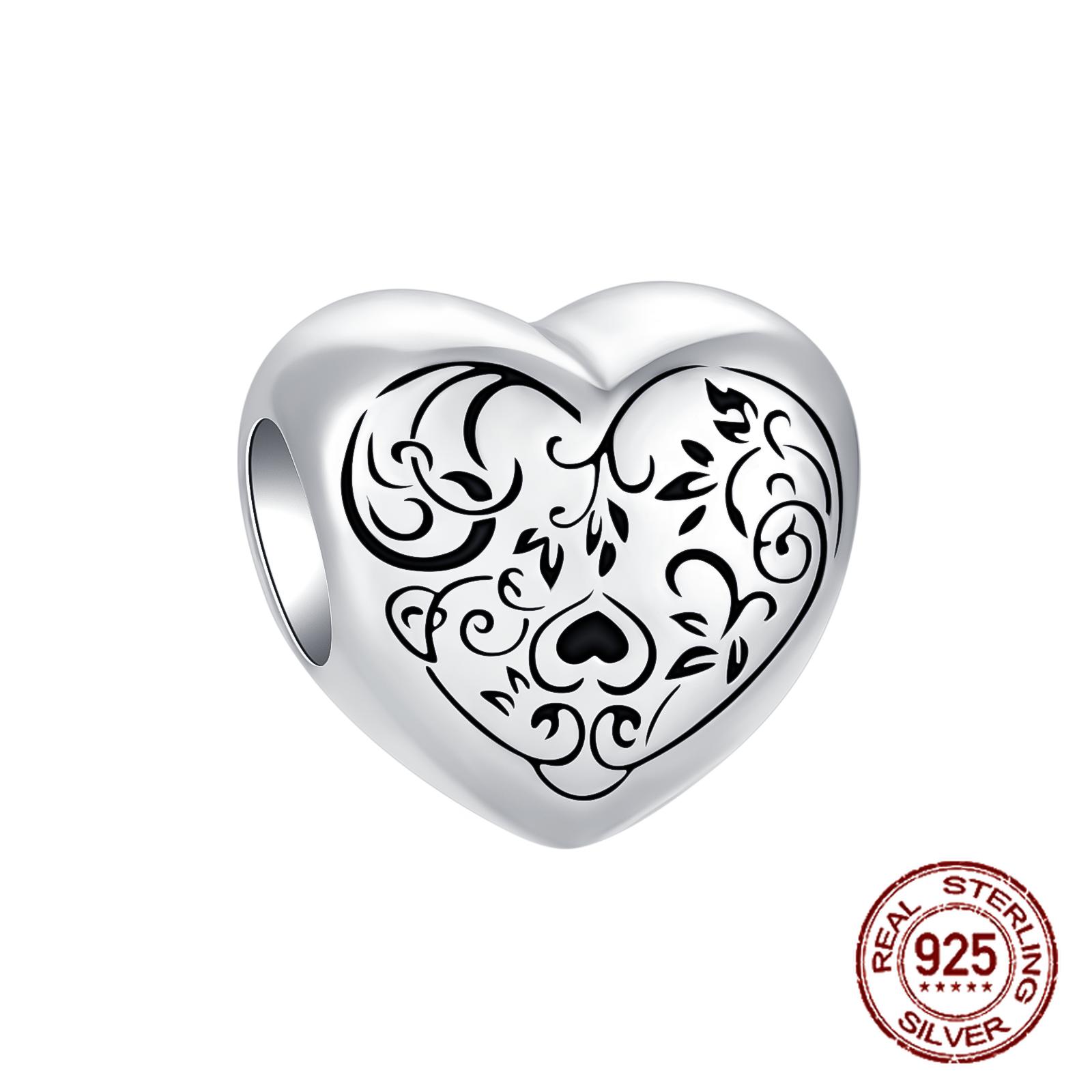 

Charms Beads 925 Silver Solid Color Letter Family Forever Tree of Life Zircon Beads Fit DIY Bracelets Jewelry