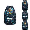 Zaino Roblox alla moda per bambini con un vivace motivo a cartoni animati e grande capacità