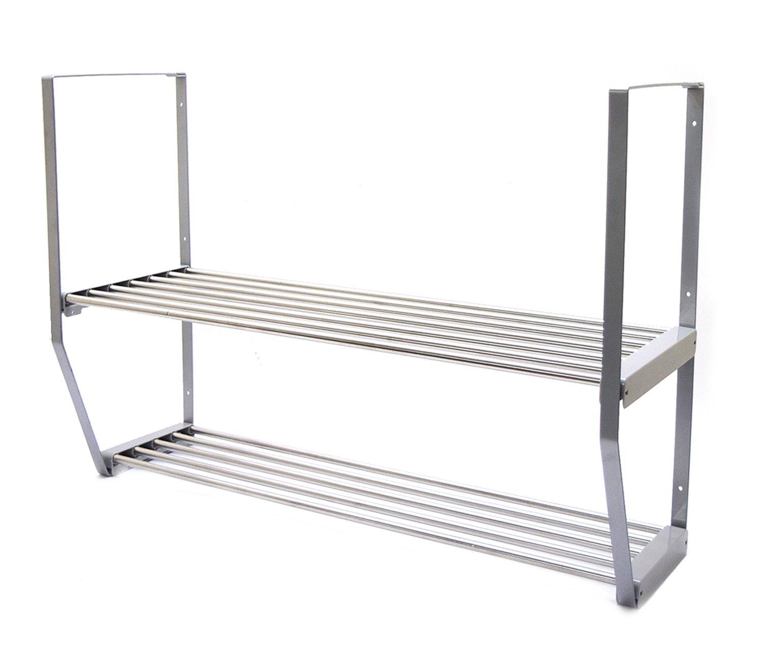 

TAKAGI stainless steel telescopic rack screw type 2 tiers серебряный