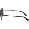 Armani Einfarbiges Design Metall Flieger Sonnenbrille Herren Schwarz