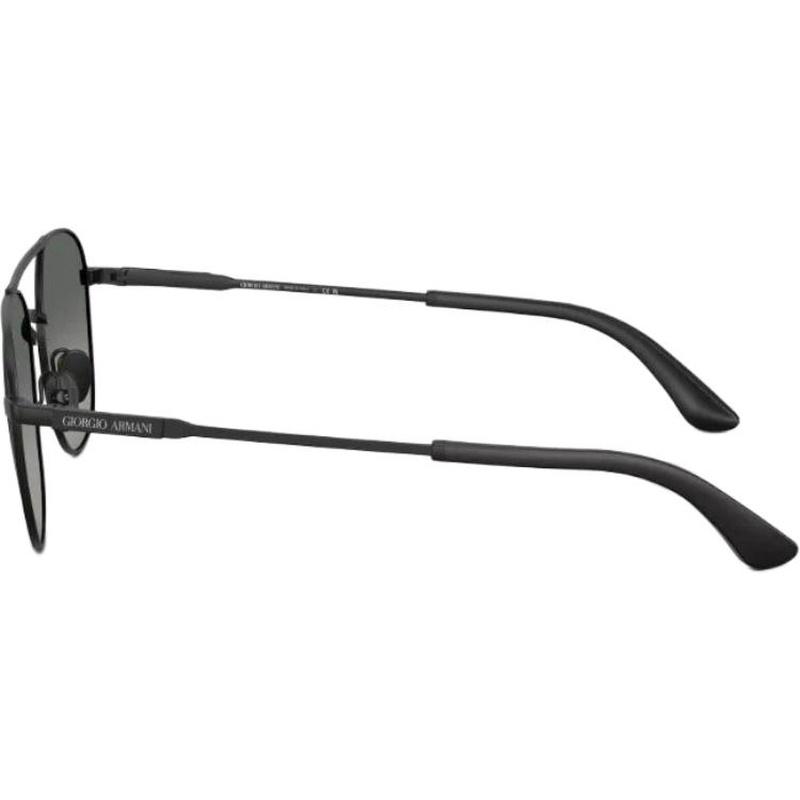 Armani Einfarbiges Design Metall Flieger Sonnenbrille Herren Schwarz