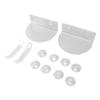 2pcs Acrylic Window Plant Shelves with Suction Cups Support Brackets Semicircular Window Sill Extender for Succulents