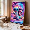 Pearl Painting Stitch and Lilo Pearl Surf Neon Creative Art 5D Exquisite Landscape Sparkling Craft Home Wall Decoration DIY Handmade Gift