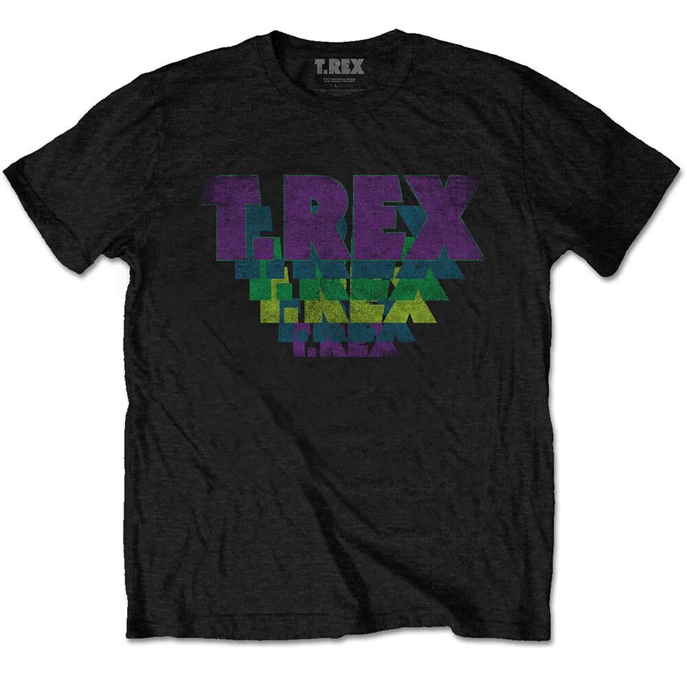T.Rex Marc Bolan - Stacked Logo -  Black t-shirt XL