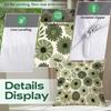 1pcs Green Flowers Cushions Pillowcase Polyester Cushion Cover Throw Pillow Pillowcover Home Car Sofa Decor