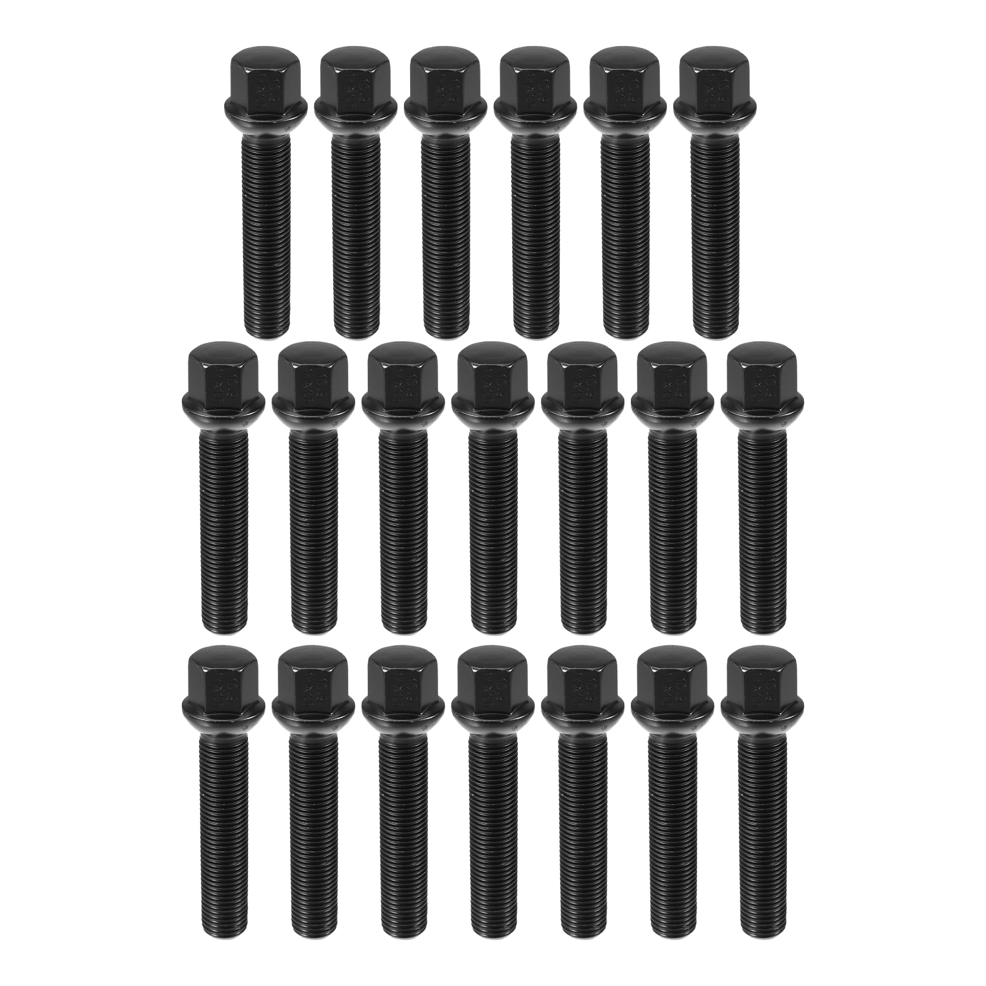 ACROPIX Колесные проставки Шаровое сиденье Удлиненные колесные болты, M14x1.5, 19 мм шестигранник, длина стержня 65 мм, для VW - Комплект 20 шт.