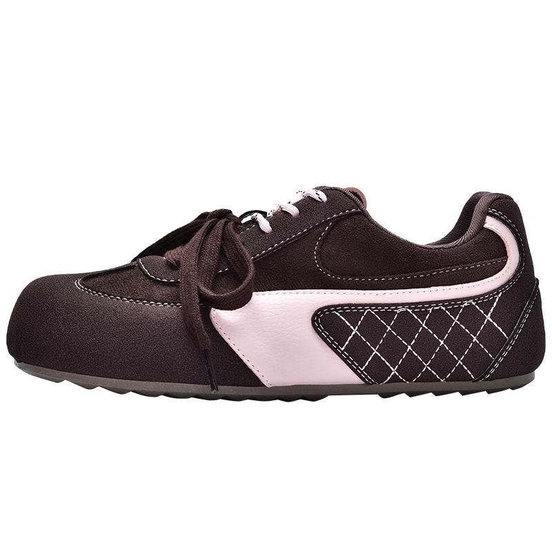 Pink Dexun Board Shoes Female Ugly Cute Spring New Chic Niche Puff Bread Shoes Forrest Gump Ballet Little White Shoes