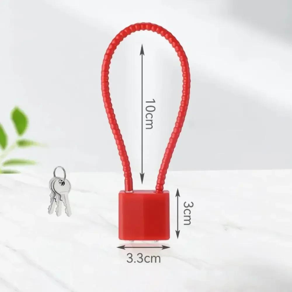 Multi-function Wire Rope Padlock with 3Pcs Keys Steel Cable Anti-theft Cabinet Lock Cabinet File Cabinet Long Padlock Lock