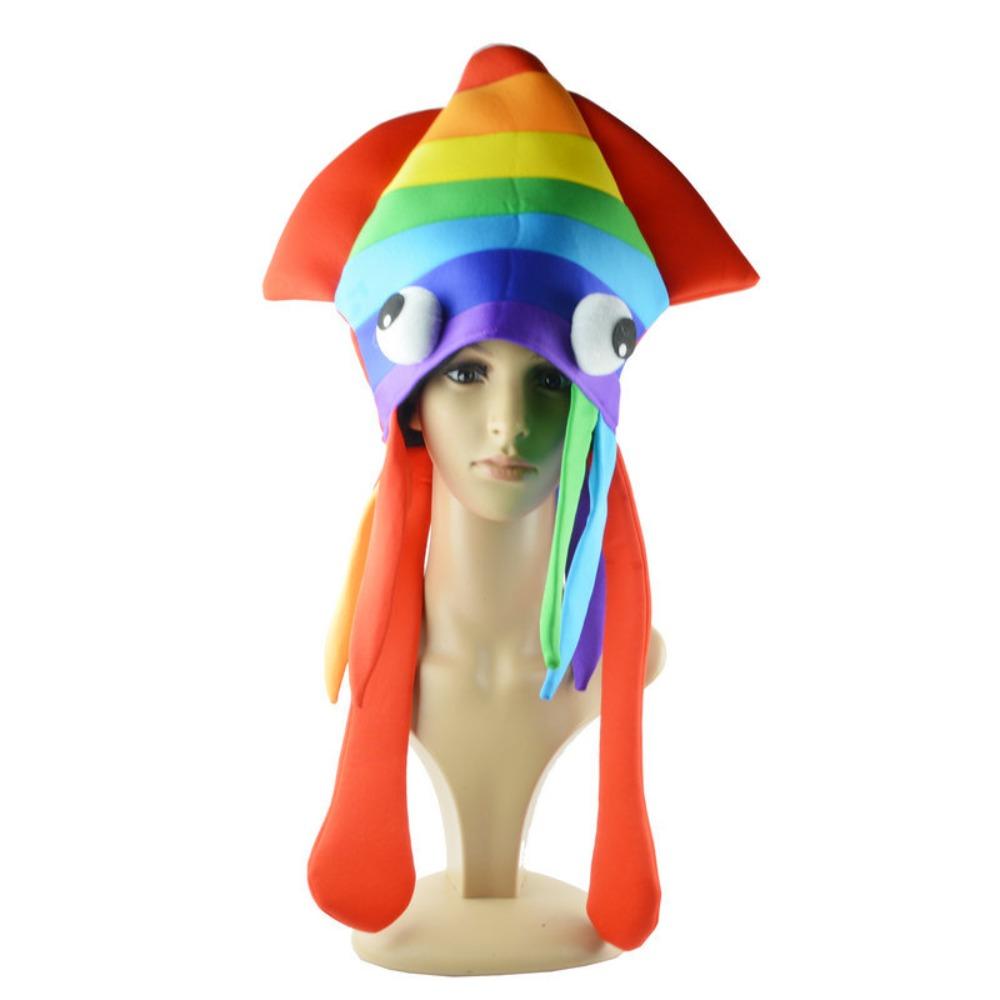 Headgear Halloween Costume Hat Squid Sea Animal Halloween Funny Hat Multicolored Props Photograph Octopus Hat