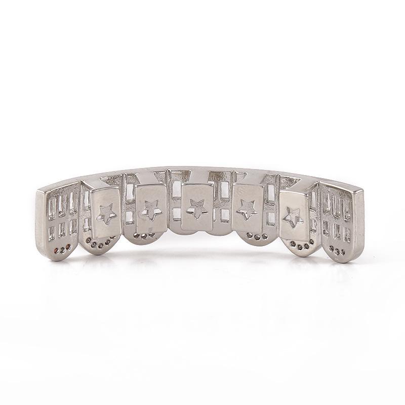 Zircon-Encrusted Irregular Hip-Hop Grillz Jewelry