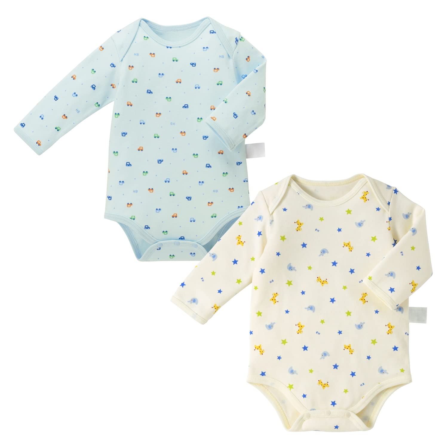 

House Hot Set of 2 long sleeve body shirts [Miki Biscuits] (pullover style) 74-9932-570 (80cm, sax)