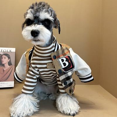Fashion Dog Clothing Autumn Winter Thicken Warm Way Snow Nari Vip Teddy Chai Cat Baseball Jacket Puppy Clothes Cat  Clothes
