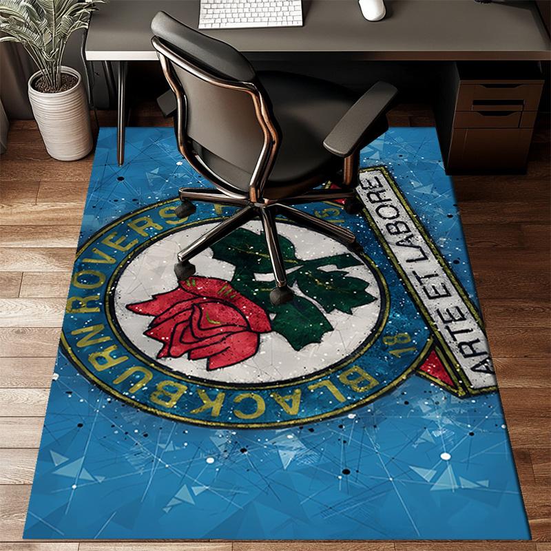 Rovers Crest Football Club Printed Office Carpet Chair Cushion  Entryway Rug, Rugs for Living Room, Bedroom Christmas gifts