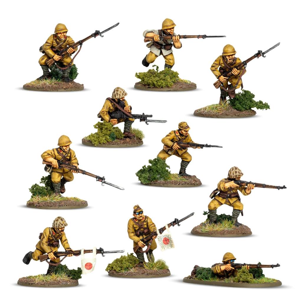 Warlord Action Japanese Infantry Assembly Kit Games/Bolt 1/56 (30 Figures) WLGWGB-JI-02 (Personnel)