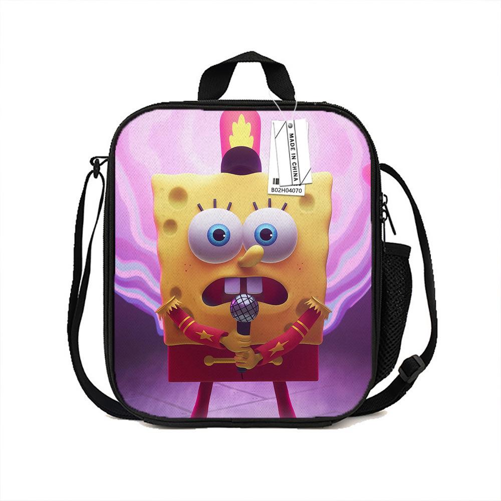 Cute Spongebob Squarepants Student Meal Bag Children S Portable Insulation Box Printed Lunch Bag Storage Bag Lunch bag