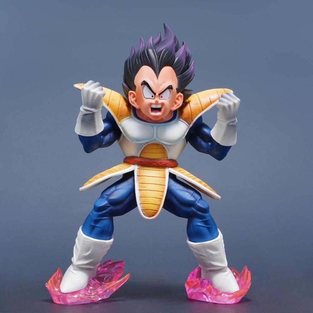 22cm/8.66in Anime Dragon Ball Figure Vegeta Action Figures Pvc Statue Desktop Ornamen Collection Model Toys Gifts Round Sensory Compression Bouncy