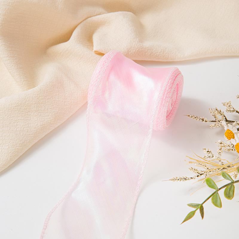 6cm Iridescent Fish Tail Ribbon for Cake Wraps, Bouquets, Gift Boxes, and DIY Projects.