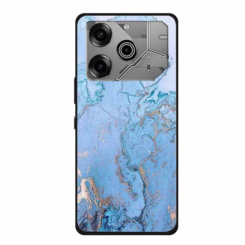 For Tecno Pova 6 Pro Case Marble TPU Silicone Soft Back Cover Phone Cases for Tecno Pova6Pro 5G LI9 Protector Mica Painted Coque