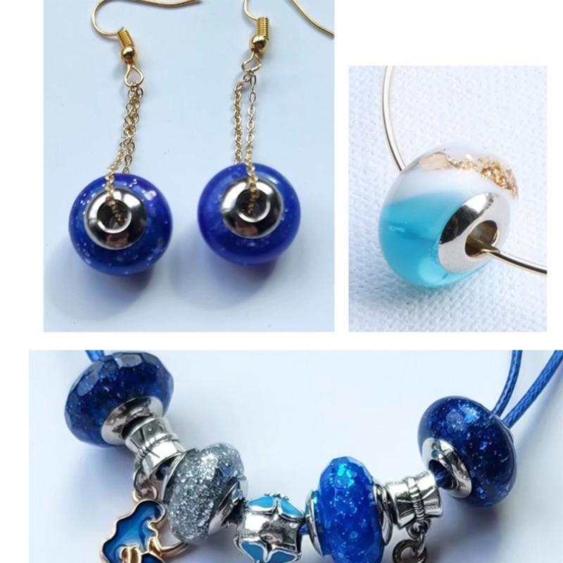 Diy Crystal Epoxy Mold 6 Grids Ball Earrings Bracelet Mirror Resin Mold Beads Silicone Mold for Diy Pendants Making