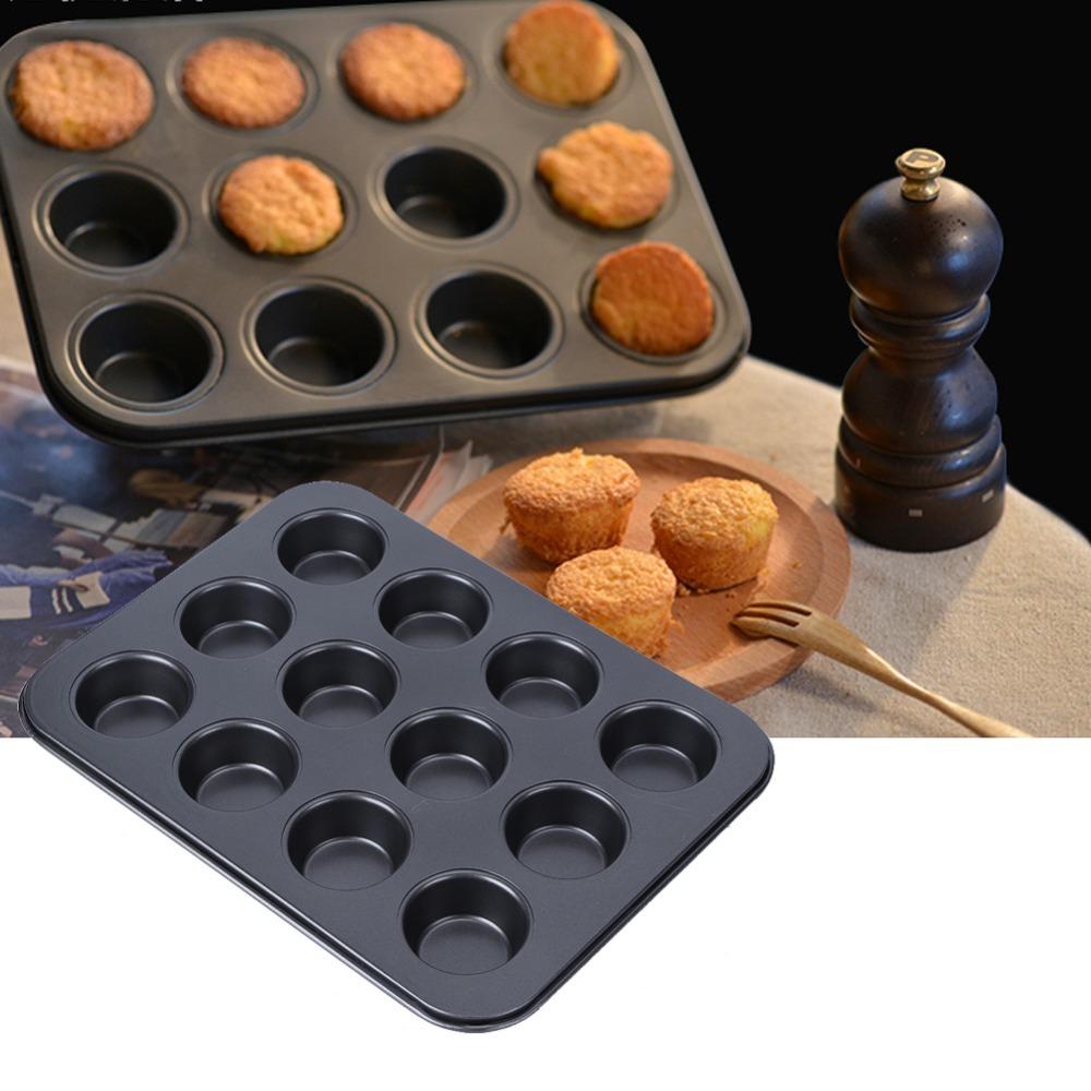 Carbon Steel Cupcake Tin Nonstick Coating Bakeware Tray Mini Bakeware Muffin Mold Pudding Baking
