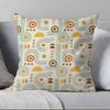 Boho Plant Nordic Pillow Case Anti-dustmite Pillowcase Invisible zipper silky short plush Sofa cushion cover
