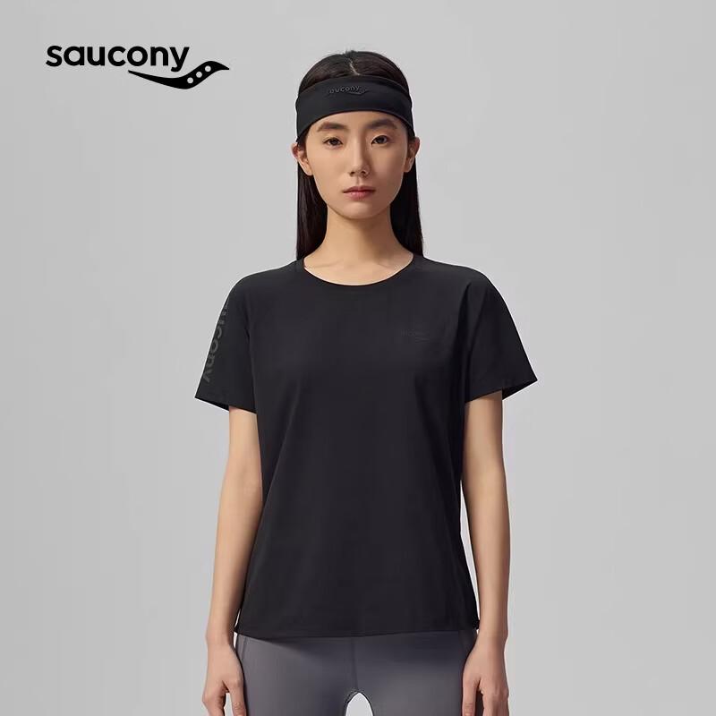 

Saucony Women s Moisture-Wicking Crew Neck Short Sleeve T-Shirt S