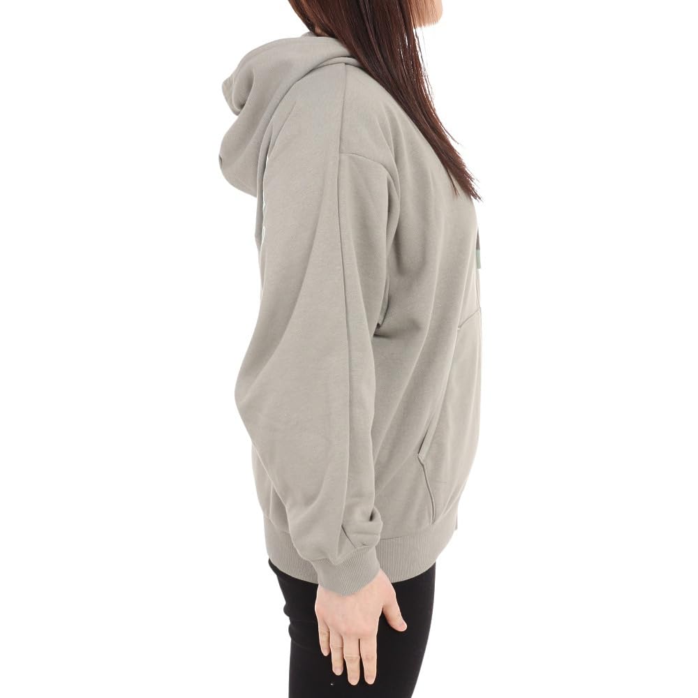 Adidas Word Sweatshirt JSY18 Silver Pebble Size M Women's Full-Zip Hoodie, (IM8737),