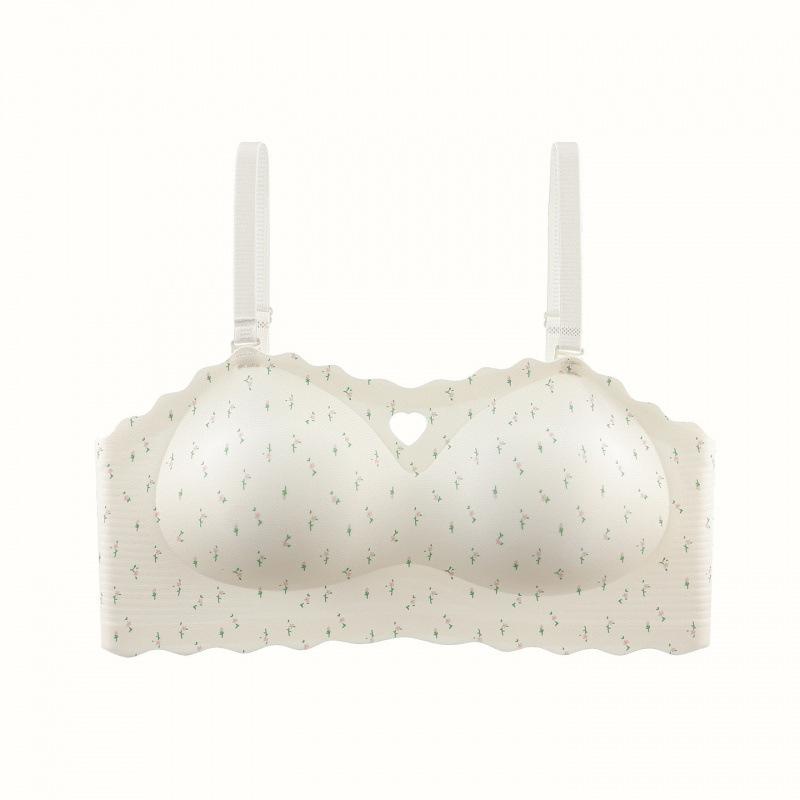 Traceless Steel Rim Tube Top Underwear Women's Summer Thin Small Breasts Gather Anti-sagging Removable Shoulder Straps Non-slip Bra