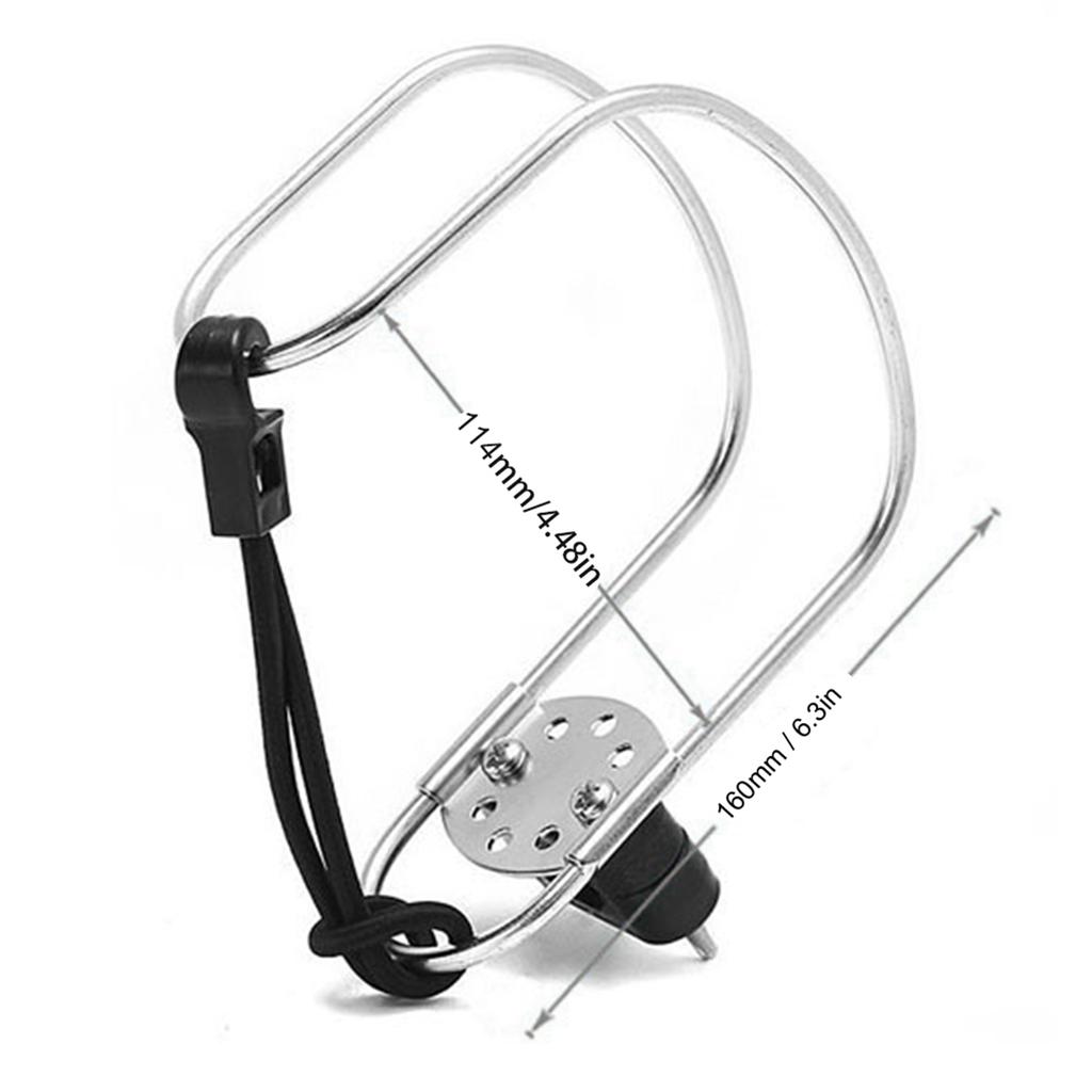 4.5in Stainless Steel Lifebuoy Ring Bracket Horseshoe Holder for Marine Boat Ship Accessories