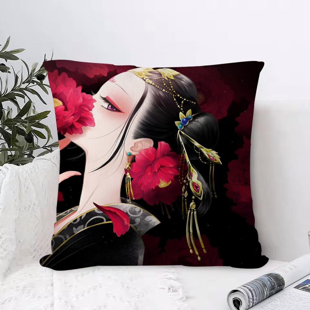 Cushion Cover Anti-dustmite Pillowcase Invisible Zipper Silky Short Plush Sofa Cushion Cover Brokeback Mountain 30cmx30cm