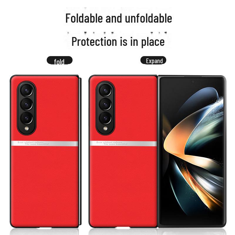 Samsung ZFold4 Flüssiglederhülle: Fallschutz, Schmutzabweisende Schutzhülle - Versand in einem Stück