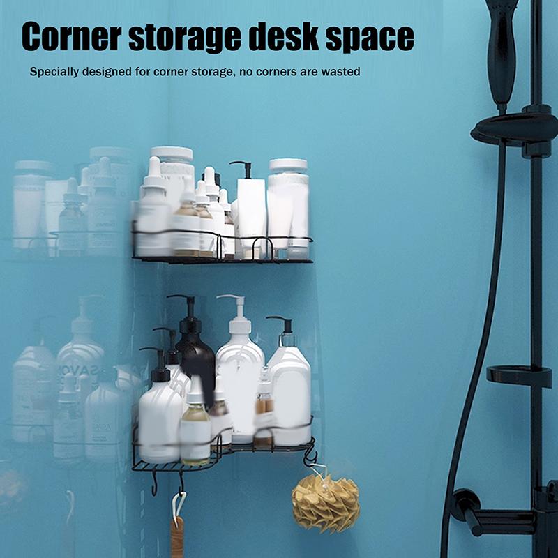 1 Stück Dreieckiges Badezimmerregal Ohne Bohren Wandmontiertes Küchen-Aufbewahrungsregal