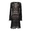 Women's Long Sleeve Crochet Beach Cover-up Dress