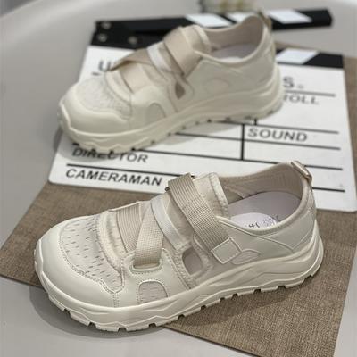 Fashion Summer Mesh Women Flats Shoes Sport Casual Trend Sandals Female Hollow Breathable Wear-resistant Light Weight Walking Shoes