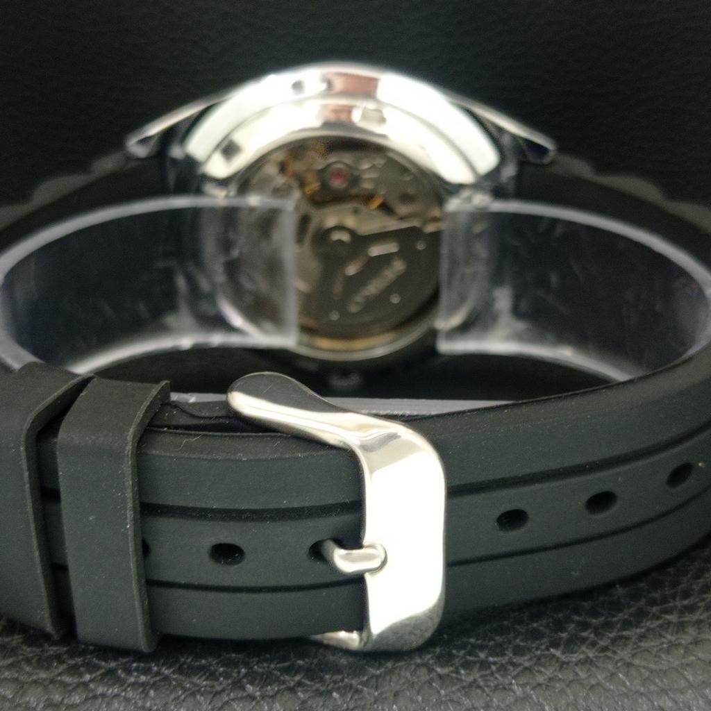 VINTAGE REFURBISHED SEIKO 5 AUTOMATIC 6309A JAPAN MENS BLACK WATCH a442616-1