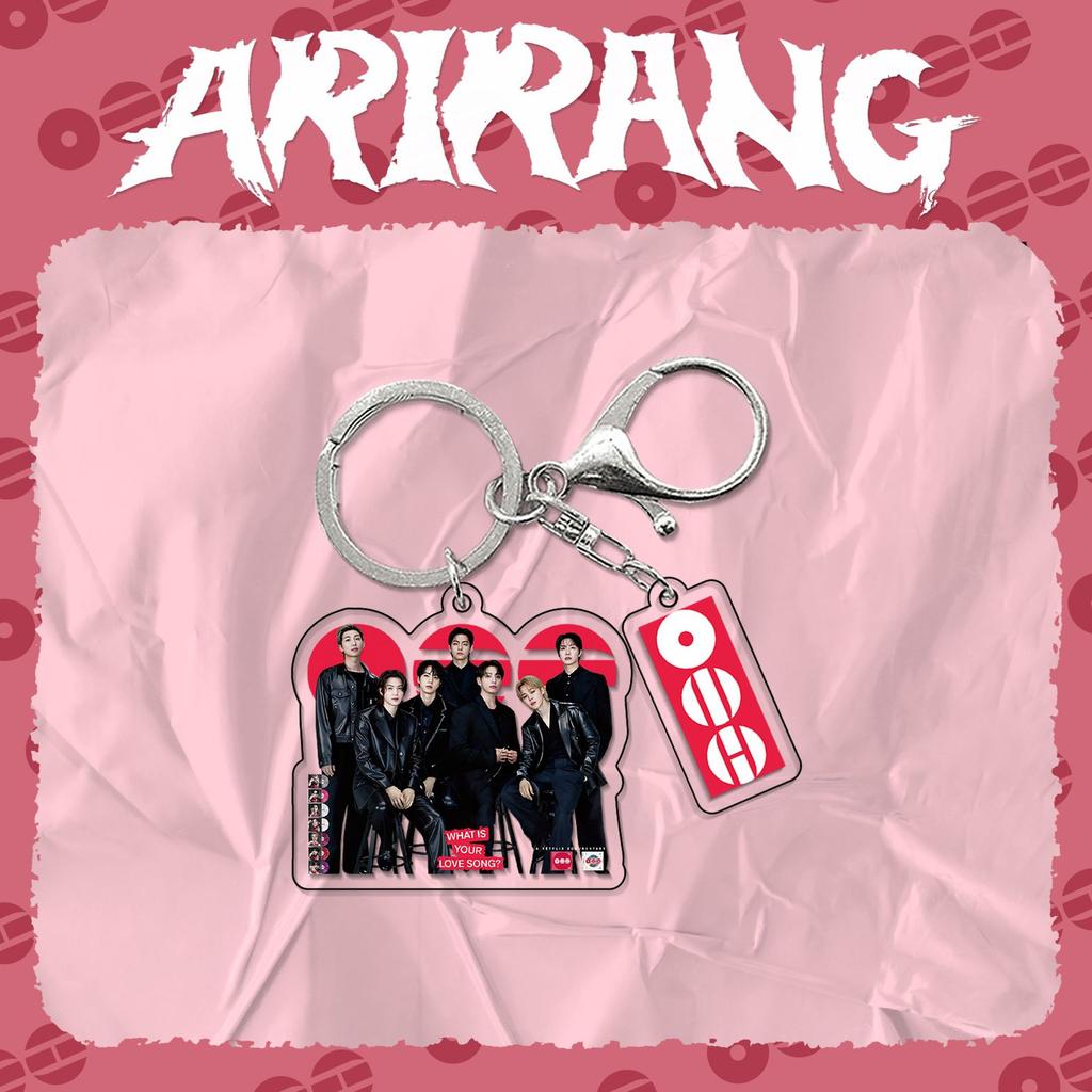 BTS Arirang World Tour Acrylic Keychain, Bangtan Boys Suit Style Member & Group Charm with Logo Tag, Kpop ARMY Fans Bag Accessory