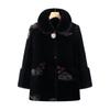 Elegant Faux Mink Velvet Winter Coat for Middle-Aged Women