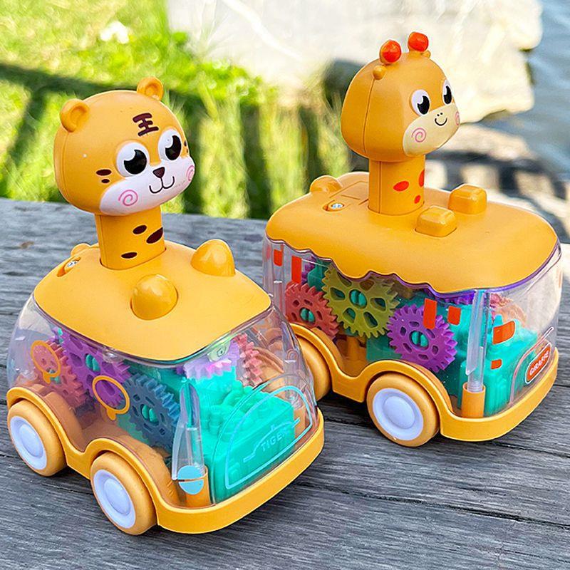 Baby Animal Car Toys Toddler Press and Go Cars Pull Back Car Light Up Toys Wind-up Cars for Kids 1 2 Year Old Boy Birthday Gifts