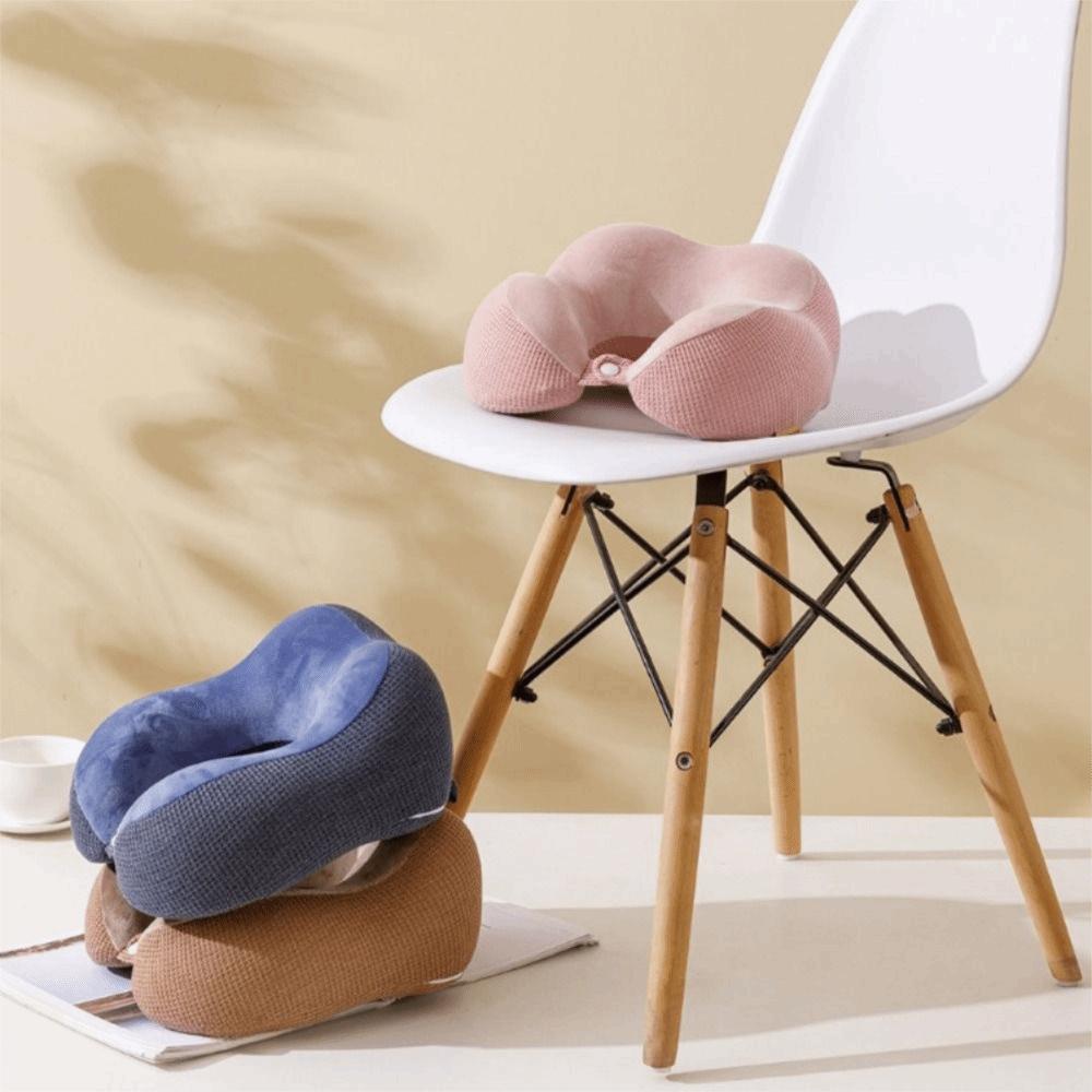 Slow Rebound U-shaped Pillow Soft Neck Support Durable Travel Pillow  Car