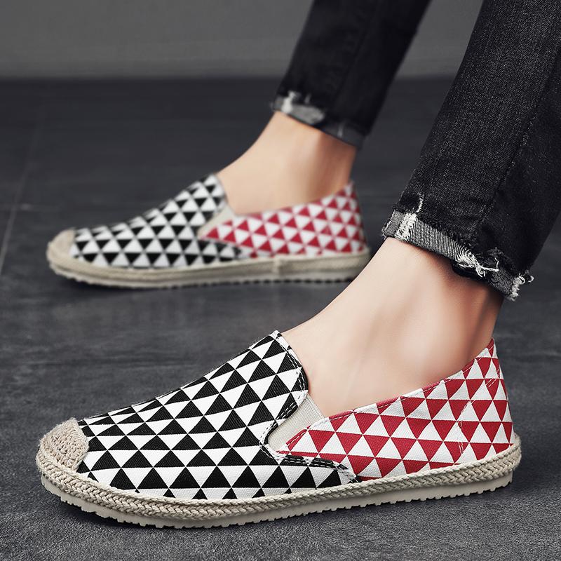 Fashion Green Slip-On Loafers Men Breathable Casual Flats Shoes Men Summer Sneakers Comfortable Fisherman Footwear Male Canvas