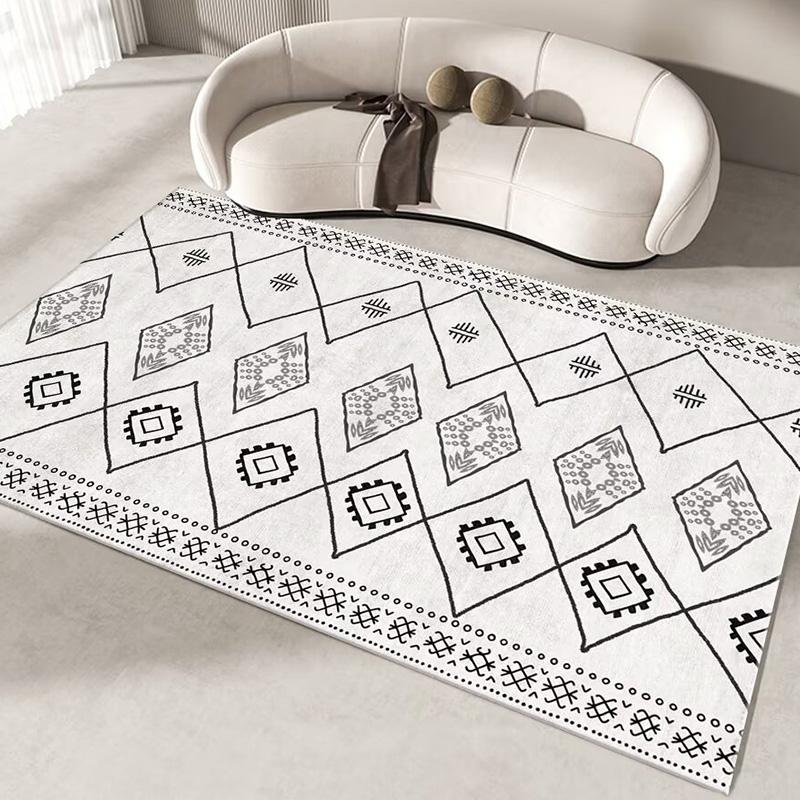 Modern Simple Household Mat Living Room Large Size Luxury Carpet Non-slip Bedroom Bedside Bay Window Rug Washable Kitchen Rug