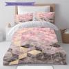 Geometric Marble Pattern Bedding Quilt Set Quilt Cover Pillowcase Home Decoration Gift (1 * duvet cover + 2 * pillowcase, without core)