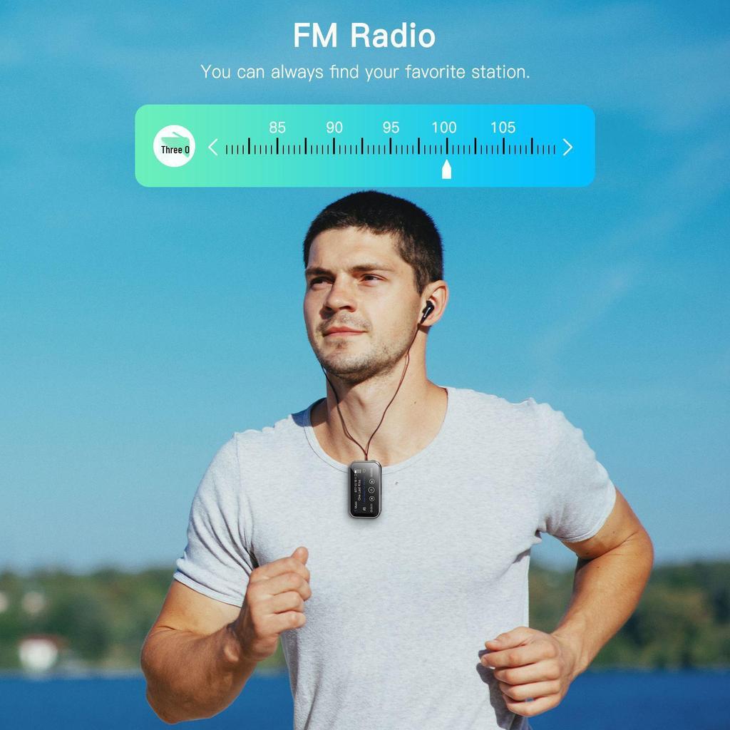 Bluetooth Mini MP3 Player, E-book and Voice Recorder with Speaker & FM Radio